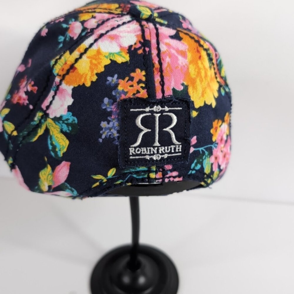 Robin Ruth Mexico Embroidered Cap Floral Pattern Bold Adjustable Fit Snapback - Picture 7 of 9